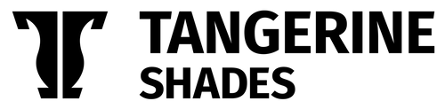 Black 'Tangerine Shades' logo on a white background